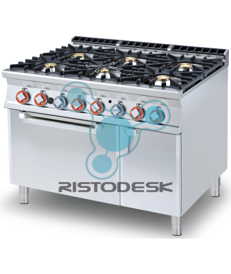 cucina-a-gas-professionale-con-forno-a-gas-cf6-912gv-ristodesk-1