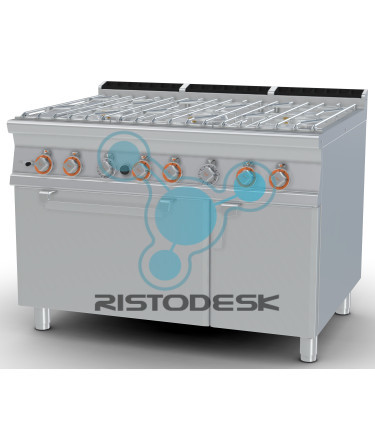 cucina-a-gas-professionale-con-forno-a-gas-cfa6-912gv-ristodesk-1